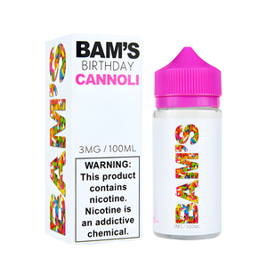 Bam's Cannoli Freebase Vape Juice 0 Mg 100 Ml Birthday Cannoli