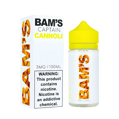 Bam's Cannoli Freebase Vape Juice 0 Mg Captain Cannoli 