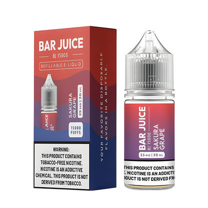 Bar Juice Salt Nicotine Vape Juice 25 Mg Sakura Grape 