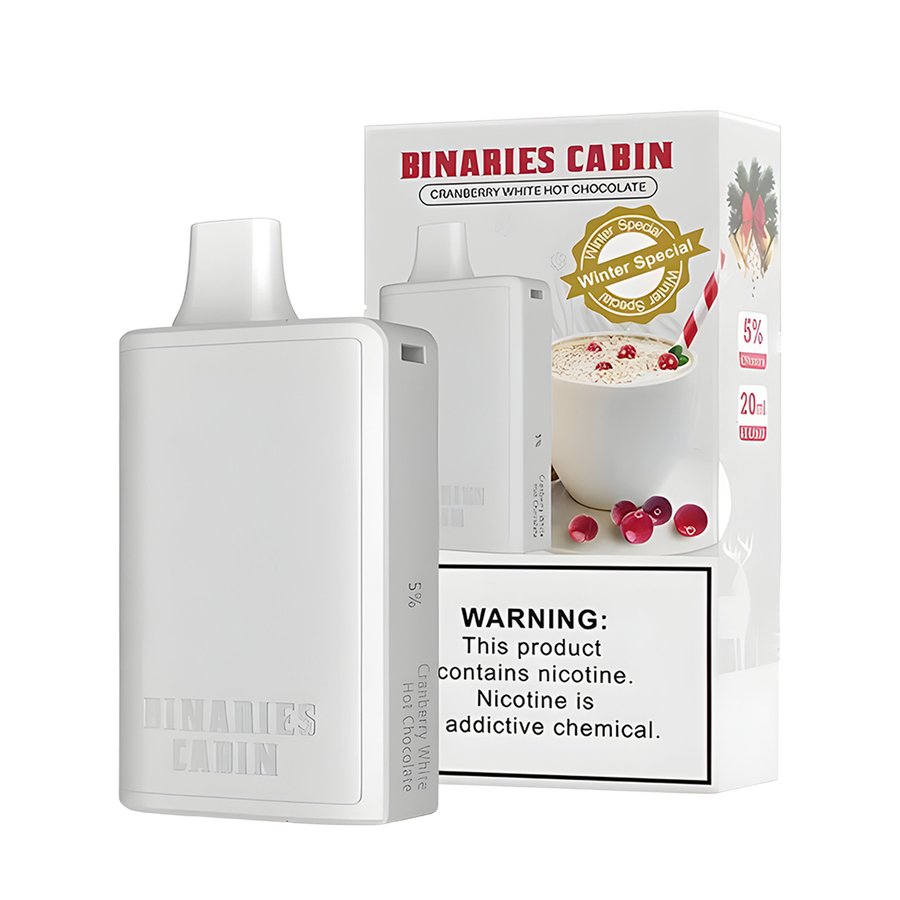 HorizonTech Binaries Cabin 10000 Disposable Vape Cranberry White Hot Chocolate 50 Mg 