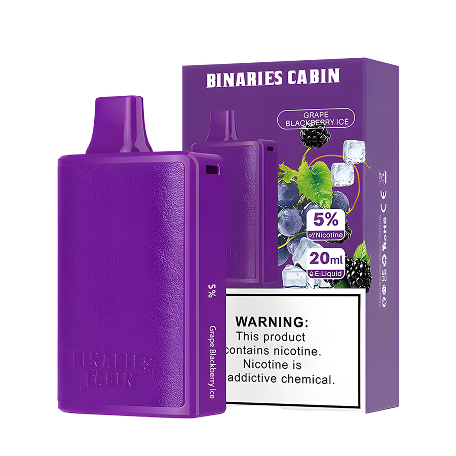HorizonTech Binaries Cabin 10000 Disposable Vape Grape Blackberry Ice 50 Mg 