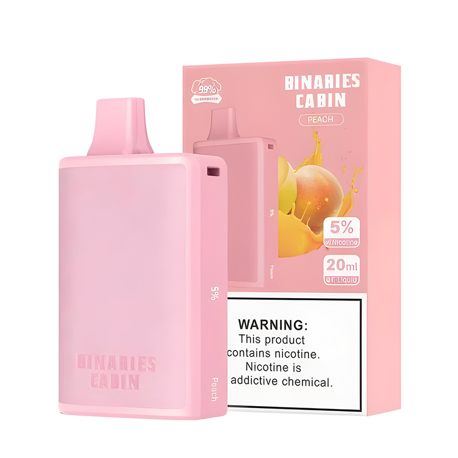 HorizonTech Binaries Cabin 10000 Disposable Vape Peach 50 Mg 