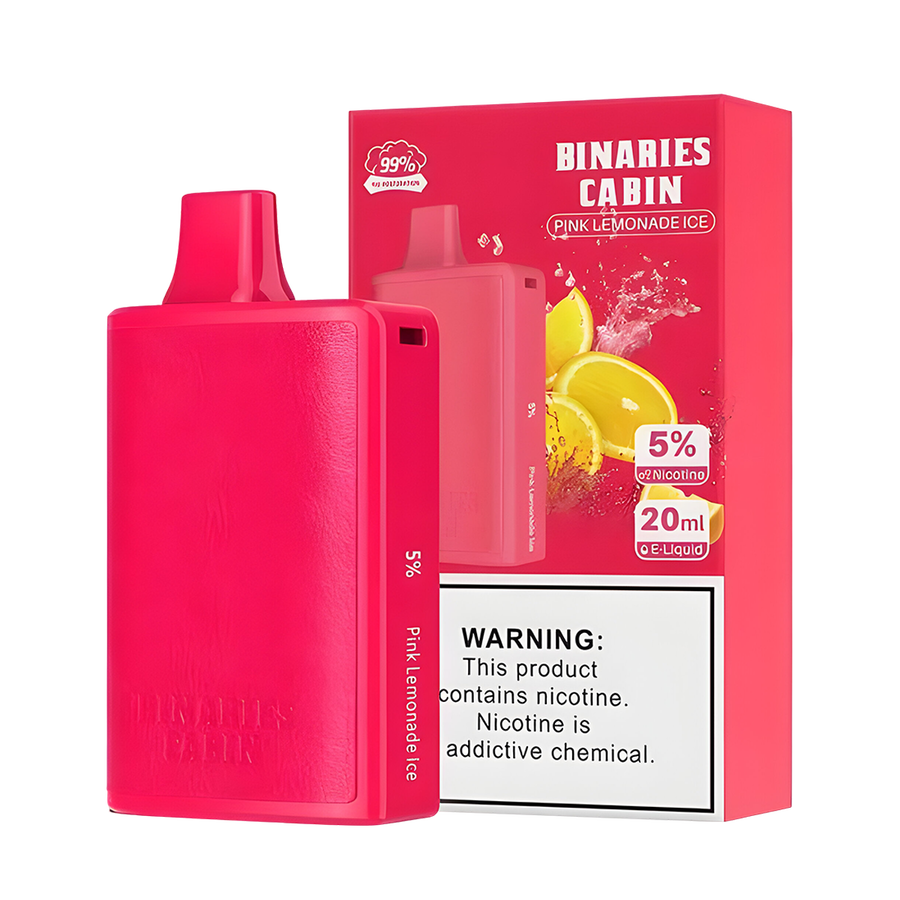 HorizonTech Binaries Cabin 10000 Disposable Vape Pink Lemonade Ice 50 Mg 