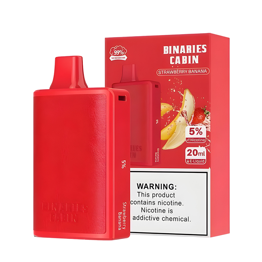 HorizonTech Binaries Cabin 10000 Disposable Vape Strawberry Banana 50 Mg 