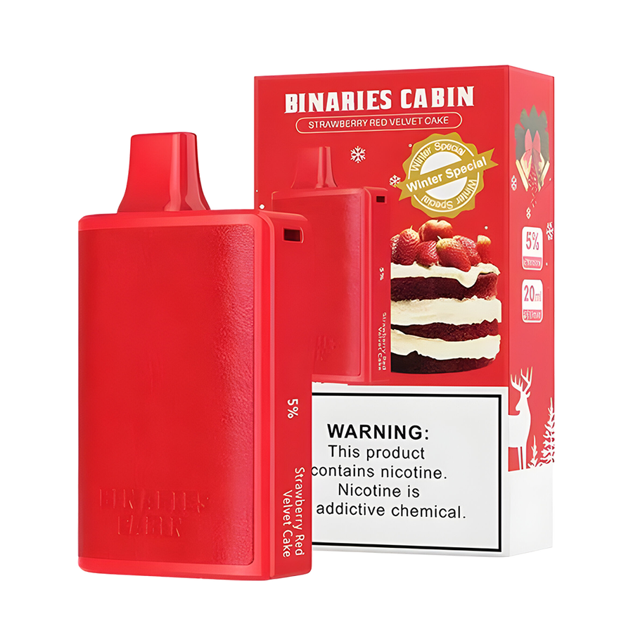 HorizonTech Binaries Cabin 10000 Disposable Vape Strawberry Red Velvet Cake 50 Mg 