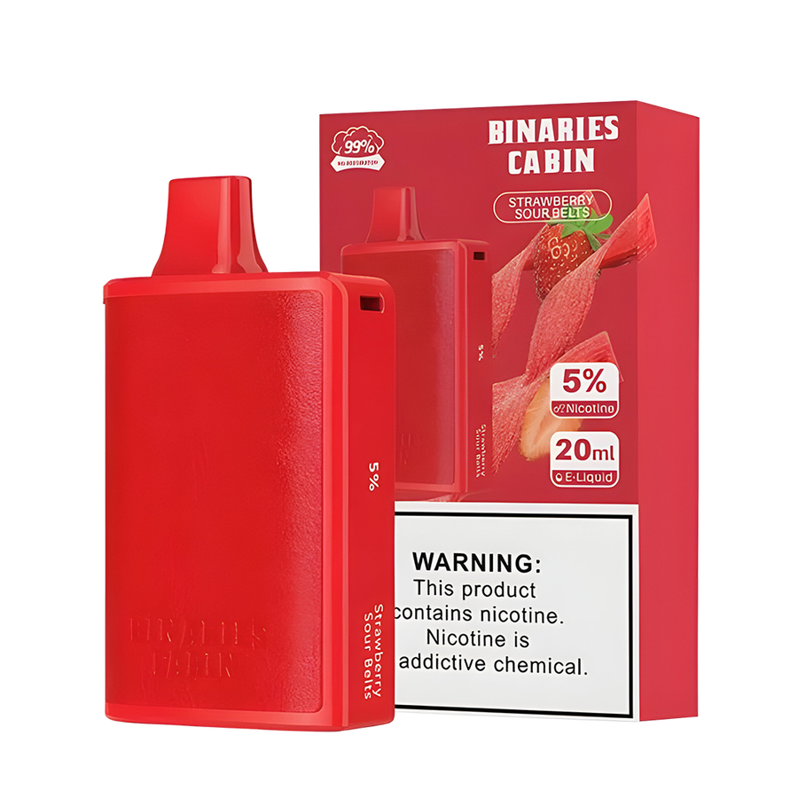 HorizonTech Binaries Cabin 10000 Disposable Vape Strawberry Sour Belts 50 Mg 