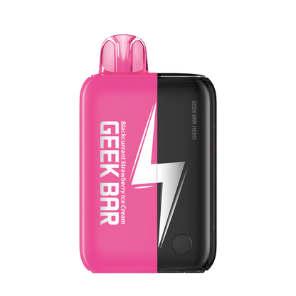 Geek Bar Hero 20000 Disposable Vape Blackcurrant Strawberry Ice Cream  
