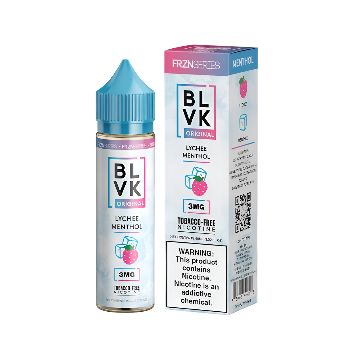 BLVK Frzn Freebase Vape Juice | 0 ~ 6 Mg Nic in 4 Flavors BLVK Frzn Freebase Vape Juice | 0 ~ 6 Mg Nic in 4 Flavors