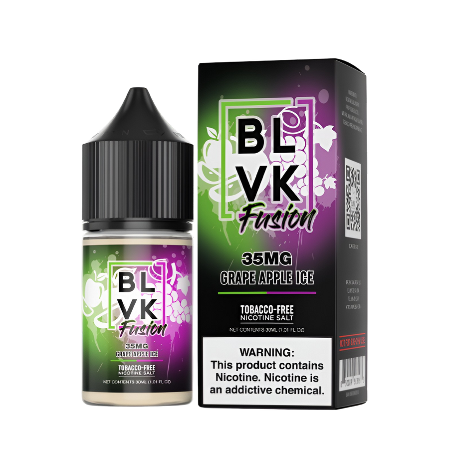 BLVK Fusion Salt Nicotine Vape Juice 35 Mg Grape Apple Ice 