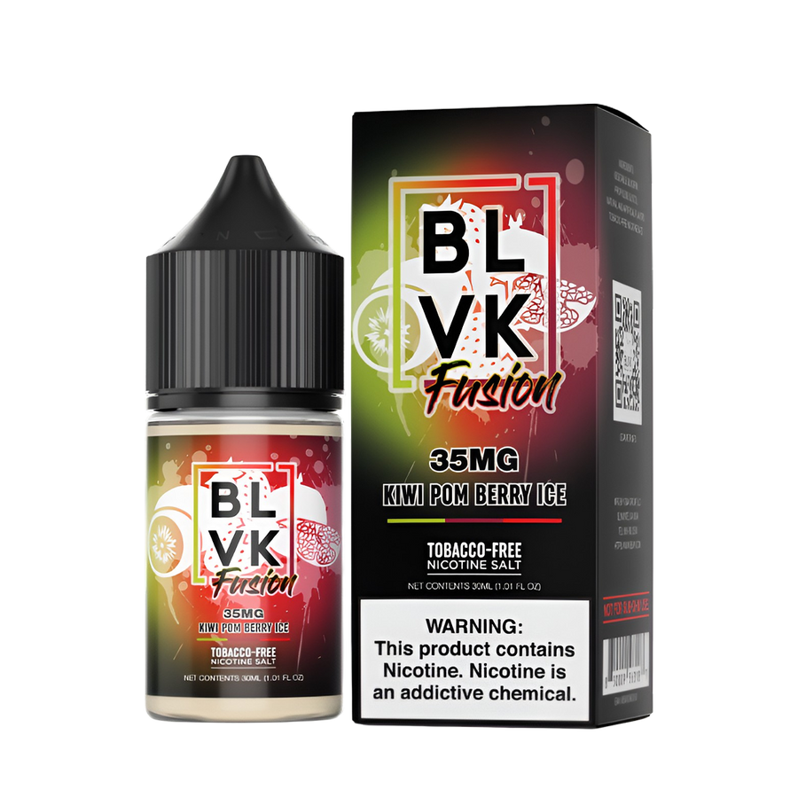 BLVK Fusion Salt Nicotine Vape Juice 35 Mg Kiwi Pom Berry Ice 