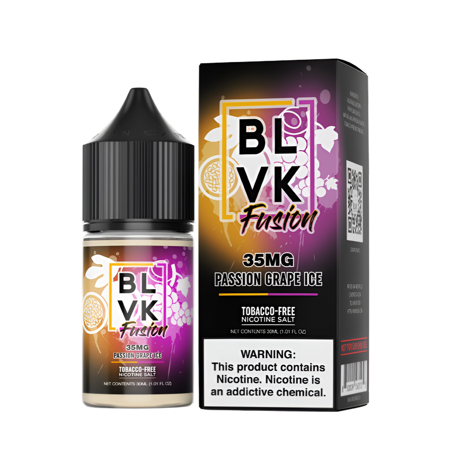 BLVK Fusion Salt Nicotine Vape Juice 35 Mg Passion Grape Ice 
