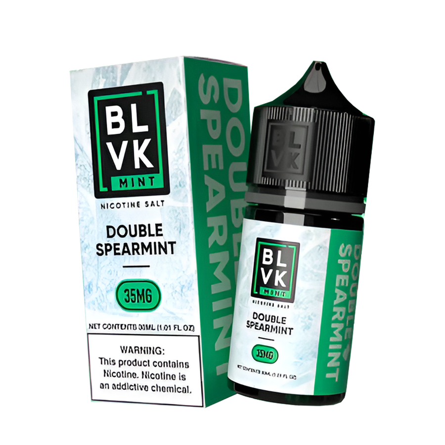 BLVK Mint Salt Nicotine Vape Juice 35 Mg Double Spearmint 