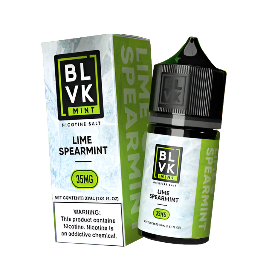 BLVK Mint Salt Nicotine Vape Juice 35 Mg Lime Spearmint 