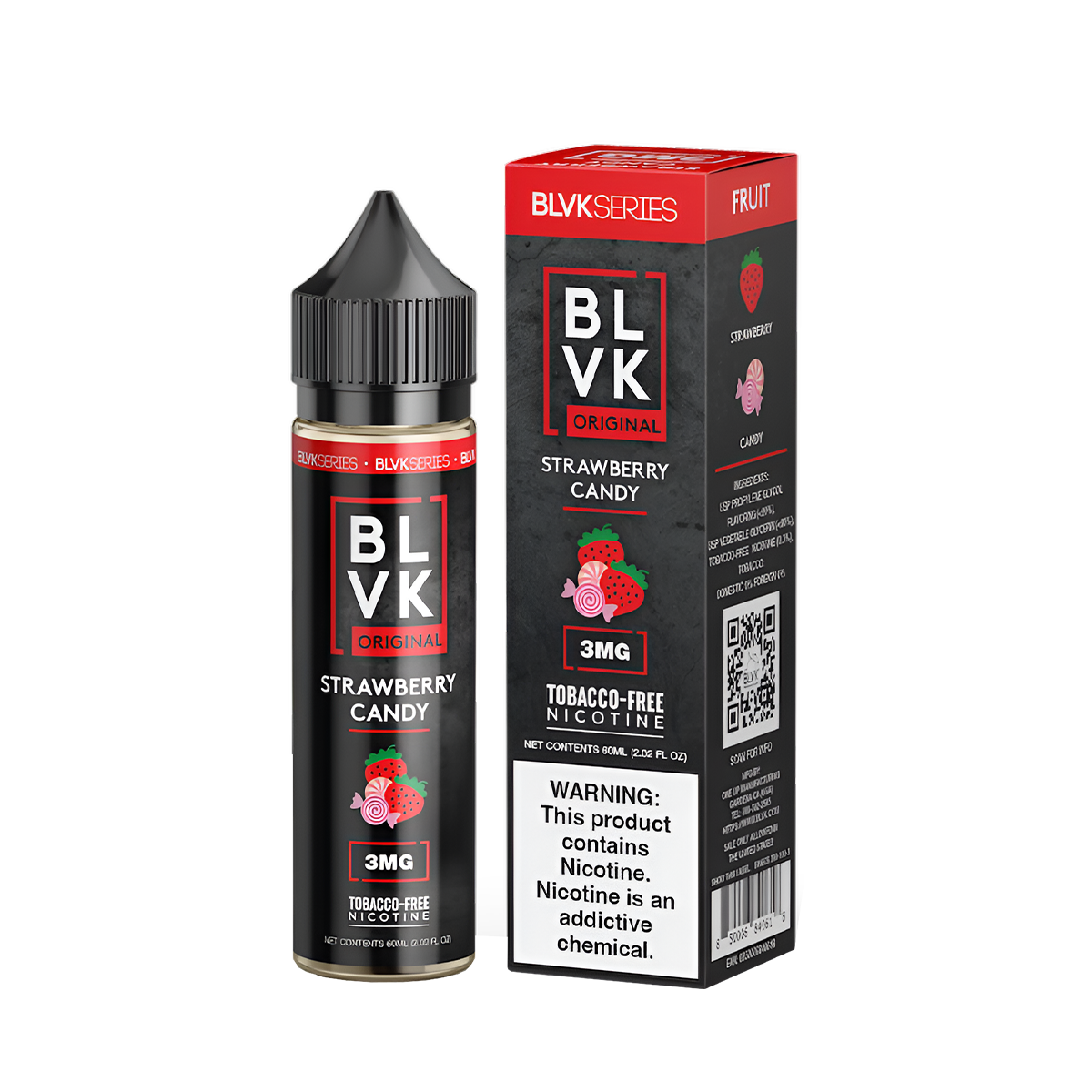 BLVK Fruits Freebase Vape Juice | 0 ~ 6 Mg Nic in 4 Flavors BLVK Fruits Freebase Vape Juice | 0 ~ 6 Mg Nic in 4 Flavors