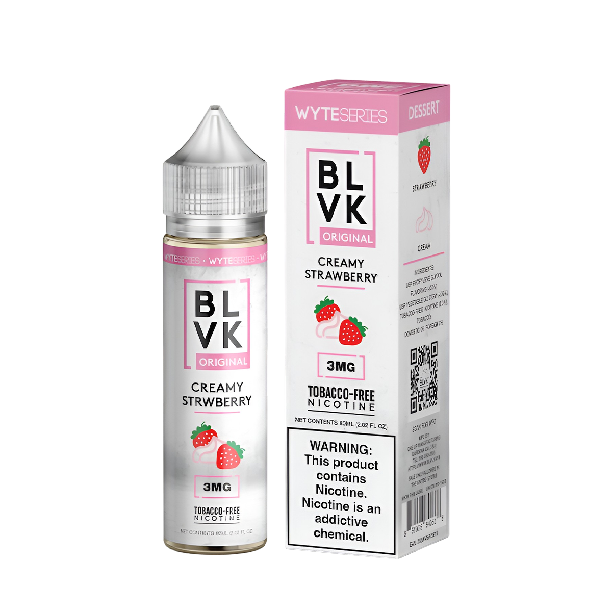 BLVK Wyte Freebase Vape Juice | 0 ~ 6 Mg Nic in 3 Flavors BLVK Wyte Freebase Vape Juice | 0 ~ 6 Mg Nic in 3 Flavors