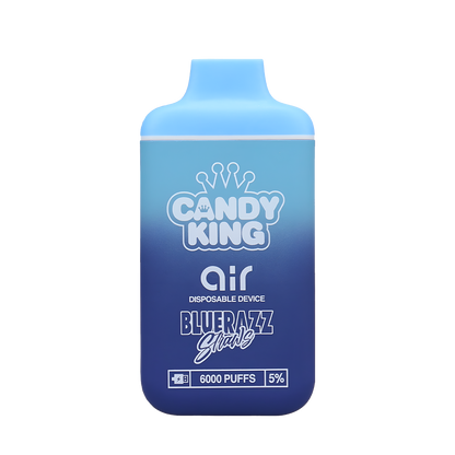 Candy King Air 6000 Disposable Vape Blue Razz Straws  