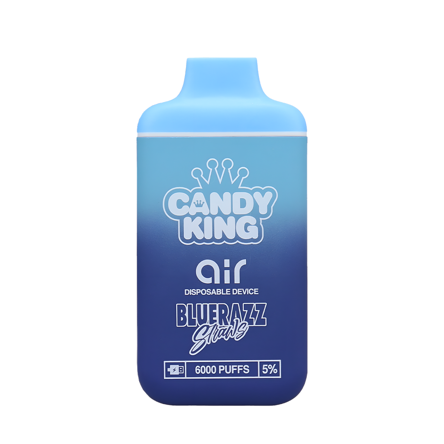 Candy King Air 6000 Disposable Vape Blue Razz Straws  