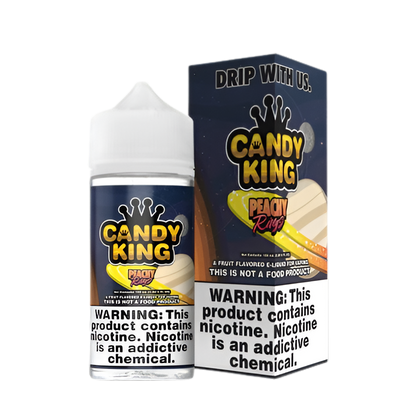 Candy King Freebase Vape Juice 0 Mg Peachy Rings 