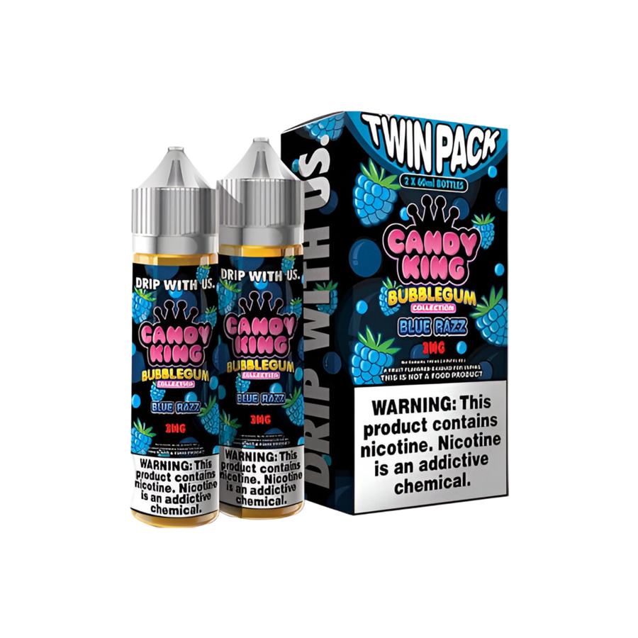Candy King Twin Pack Freebase Vape Juice 6 Mg Bubblegum Blue Razz 