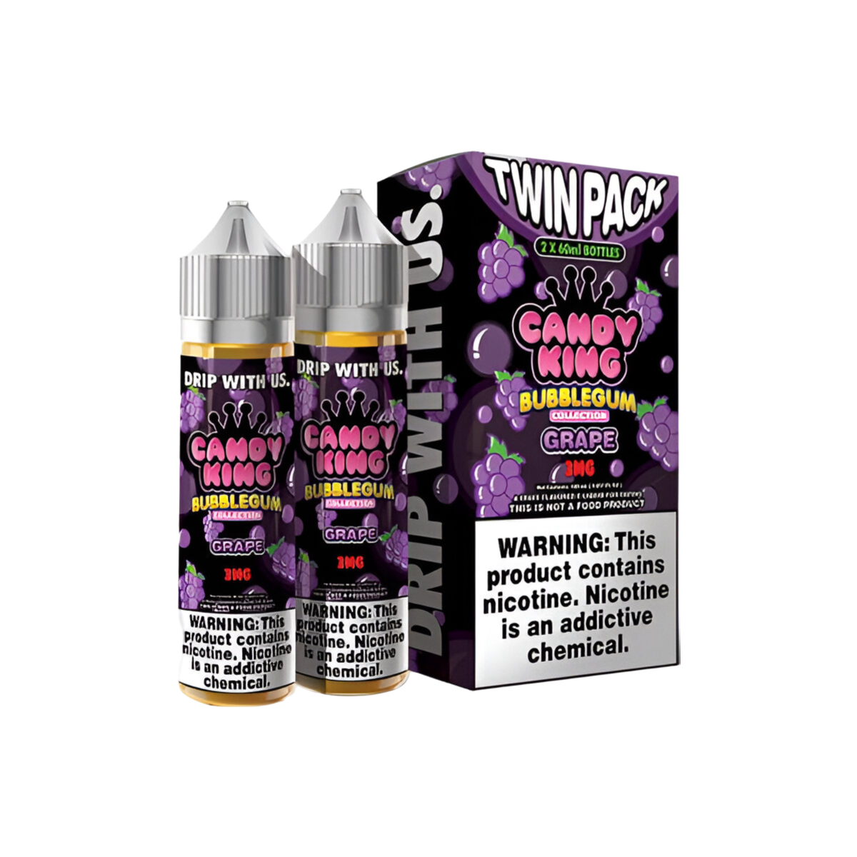 Candy King Twin Pack Freebase | 0 ~ 6 Mg Nic in 6 Flavors Candy King Twin Pack Freebase | 0 ~ 6 Mg Nic in 6 Flavors