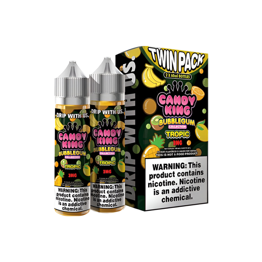 Candy King Twin Pack Freebase Vape Juice 6 Mg Bubblegum Tropic 