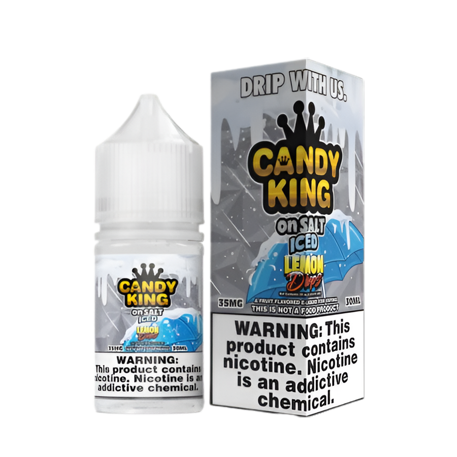 Candy King Iced Salt Nicotine Vape Juice 35 Mg Lemon Drops Iced 