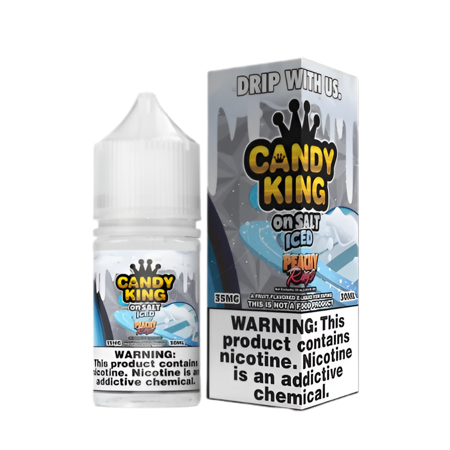 Candy King Iced Salt Nicotine Vape Juice 35 Mg Peachy Rings Iced 