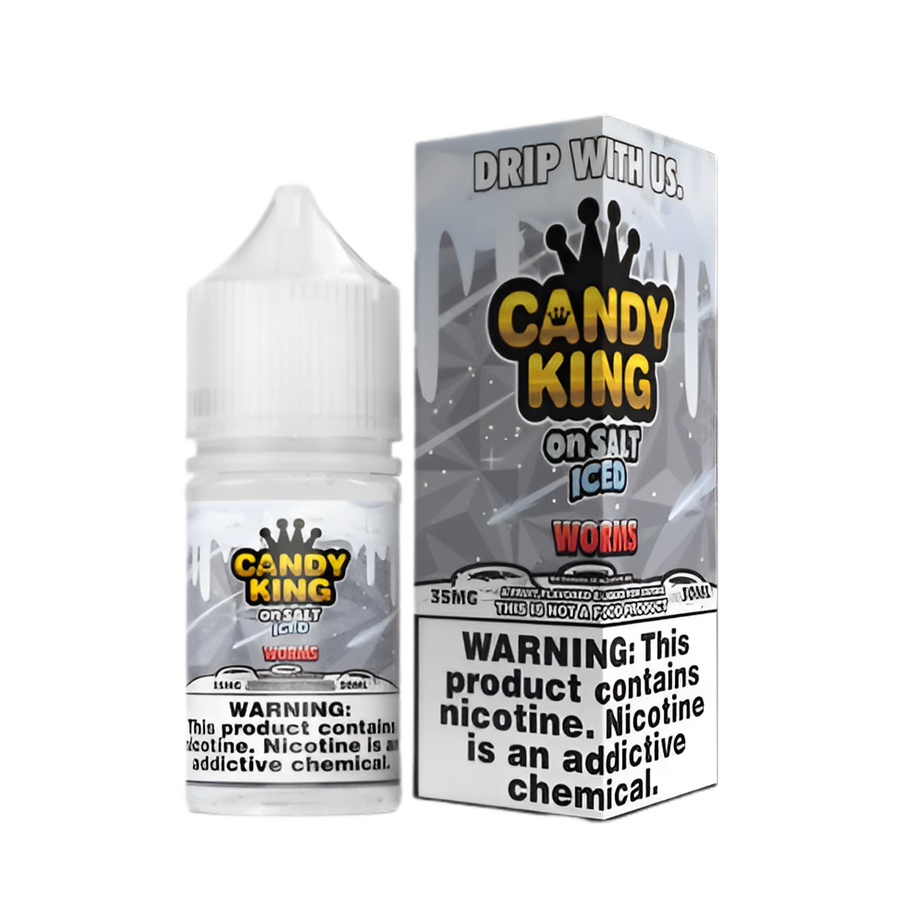 Candy King Iced Salt Nicotine Vape Juice 35 Mg Worms Iced 