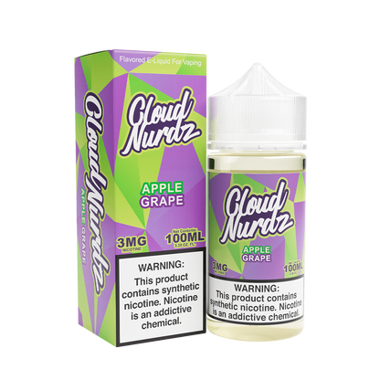 Cloud Nurdz Freebase Vape Juice 3 Mg Apple Grape 