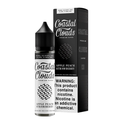 Coastal Clouds Freebase Vape Juice 0 Mg Apple Peach Strawberry 