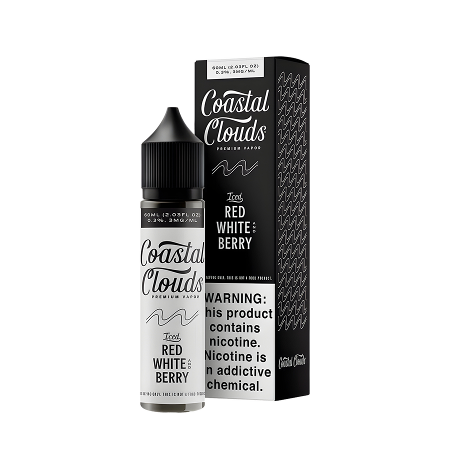 Coastal Clouds Freebase Vape Juice 6 Mg Iced Red White Berry 