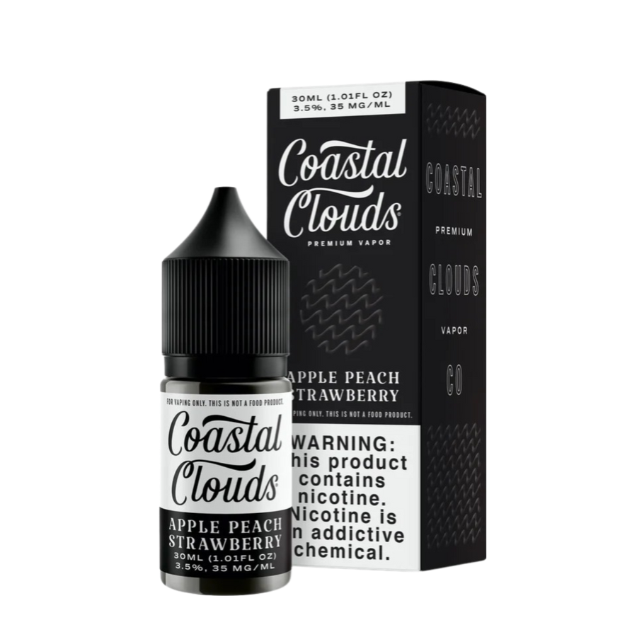 Coastal Clouds Salt Nicotine Vape Juice 35 Mg Apple Peach Strawberry 