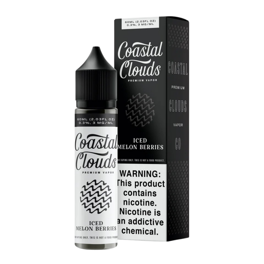 Coastal Clouds Freebase Vape Juice 0 Mg Iced Melon Berries 