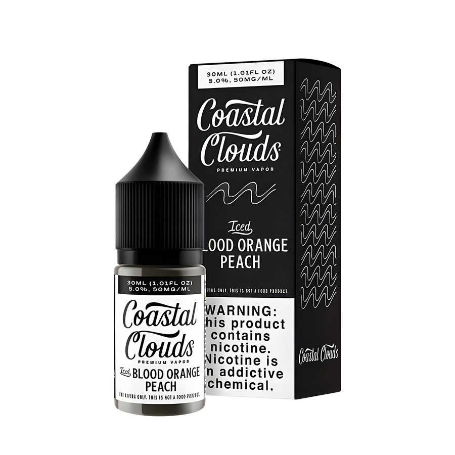 Coastal Clouds Salt Nicotine Vape Juice 35 Mg Iced Blood Orange Peach 