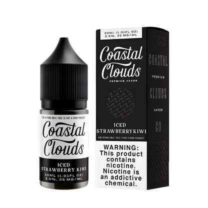 Coastal Clouds Salt Nicotine Vape Juice 35 Mg Iced Strawberry Kiwi 