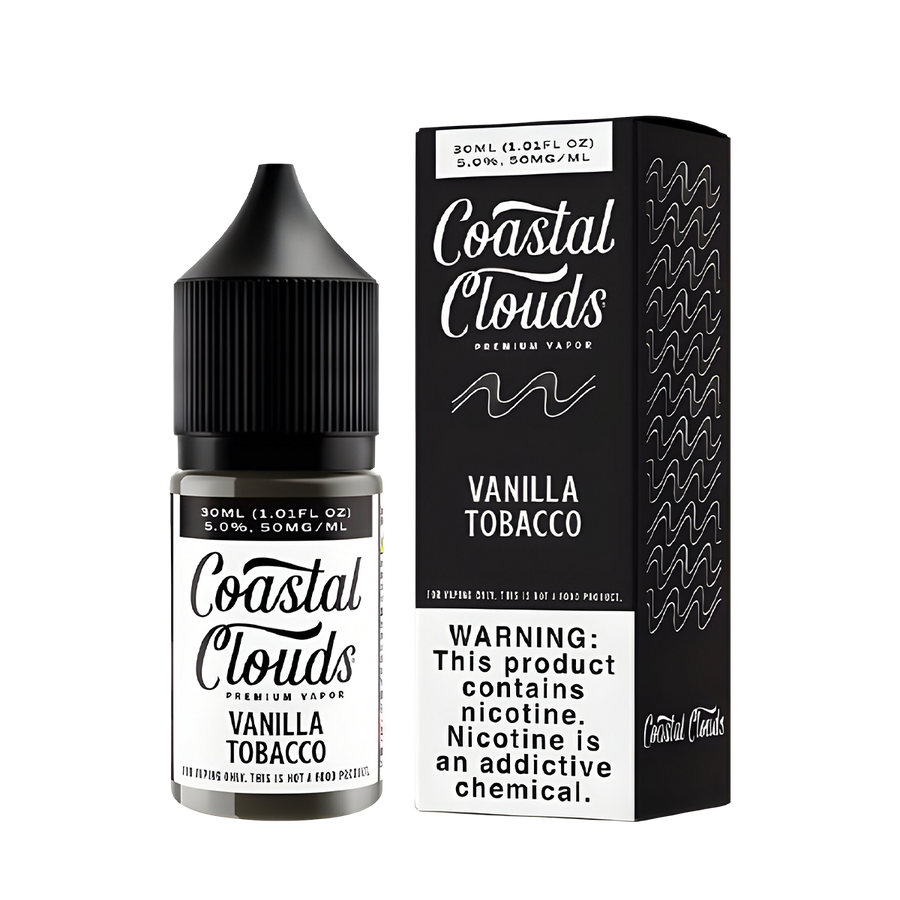 Coastal Clouds Salt Nicotine Vape Juice 50 Mg Vanilla Tobacco 