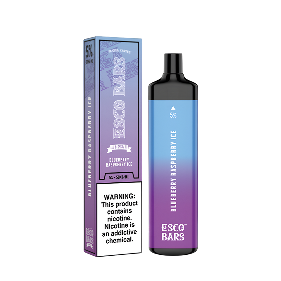 Esco Bars Mega 5000 Disposable Vape - 5% Nicotine Blue Raspberry Ice  