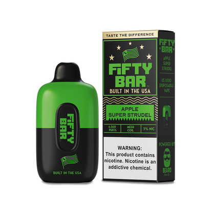 Fifty Bar 6500 Disposable Vape Apple Super Strudel  