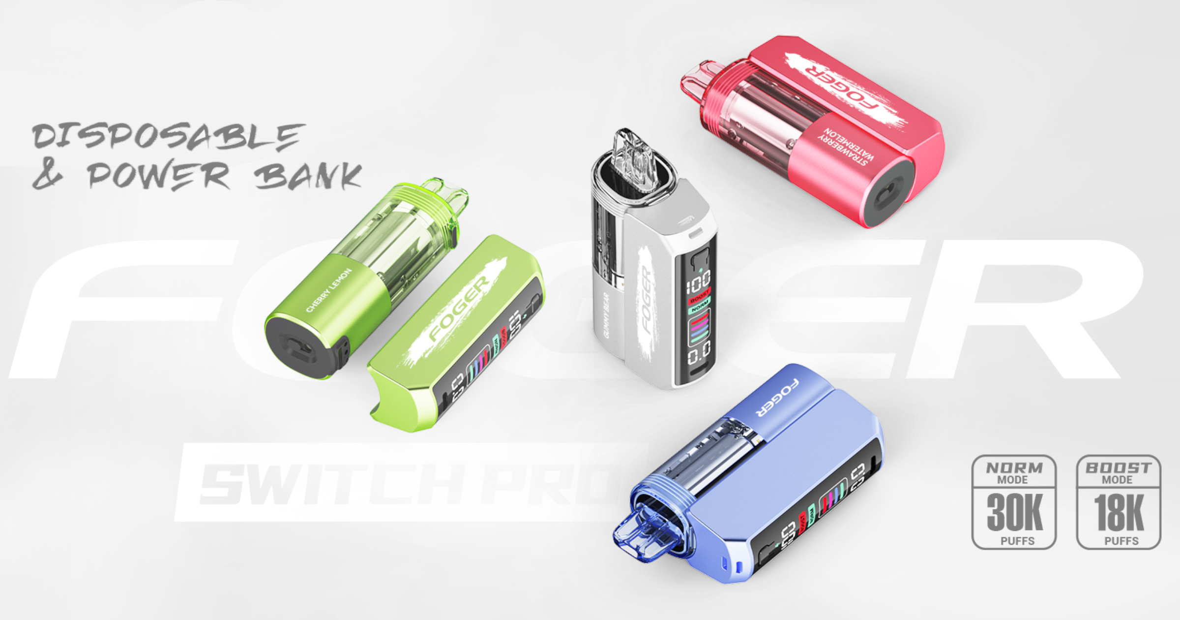 Foger Switch Pro 30K Disposable Vape | Power Bank Foger Switch Pro 30K Disposable Vape | Power Bank