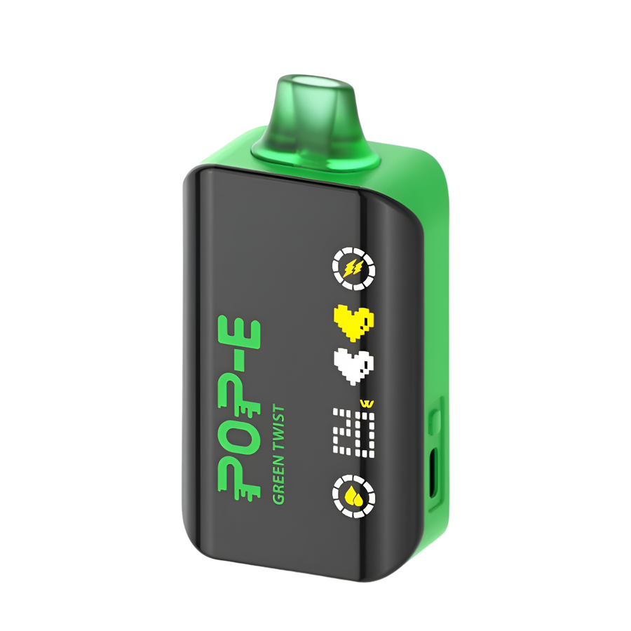 Pop-E 24K Disposable Vape| 2.1" LED Screen, Adjustable Power Pop-E 24K Disposable Vape| 2.1" LED Screen, Adjustable Power