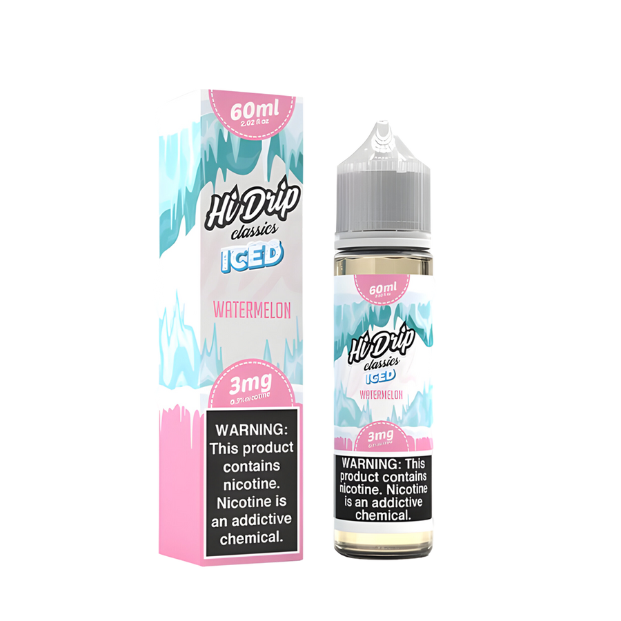 Hi Drip Classics Iced Freebase Vape Juice 6 Mg Watermelon Iced 
