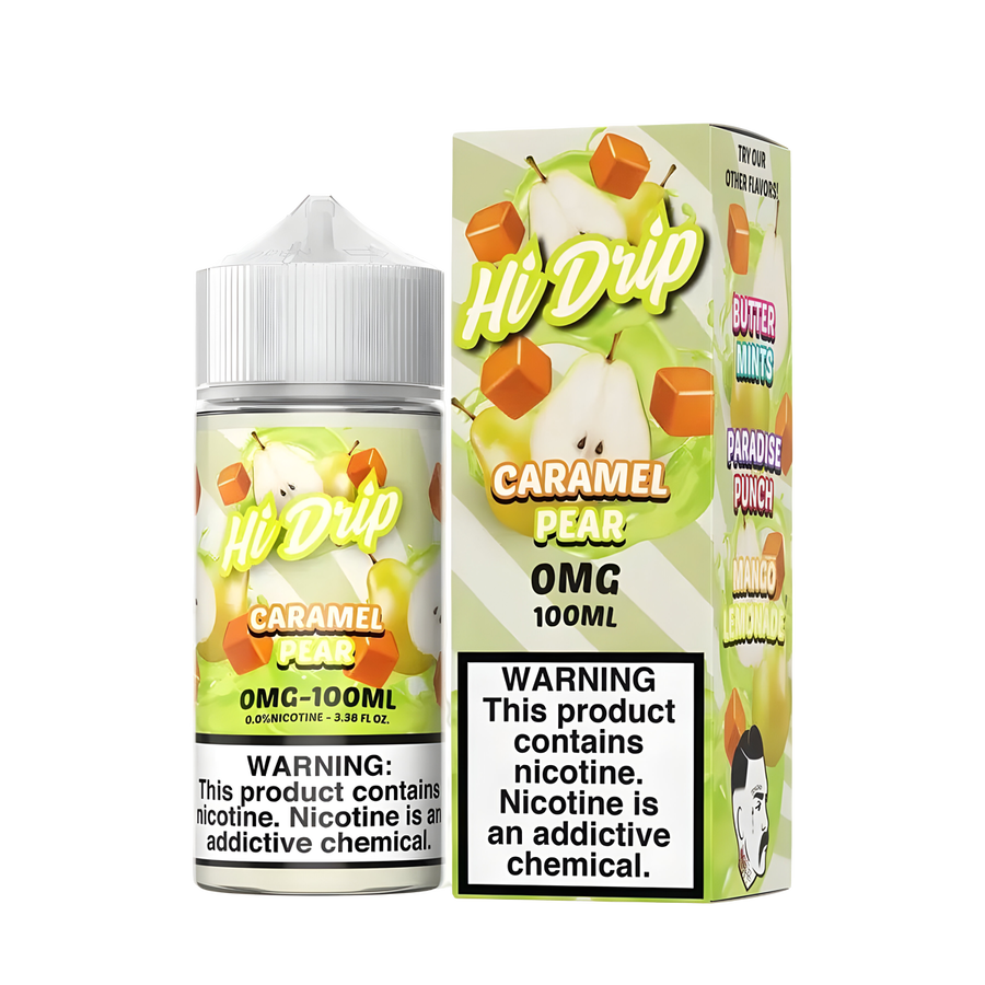 Hi Drip Freebase Vape Juice 3 Mg Caramel Pear 