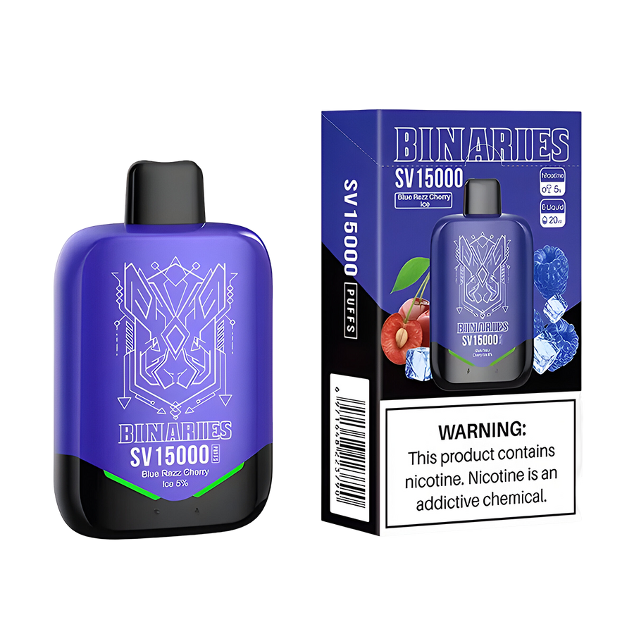 HorizonTech Binaries SV15000 Disposable Vape Blue Razz Cherry Ice  