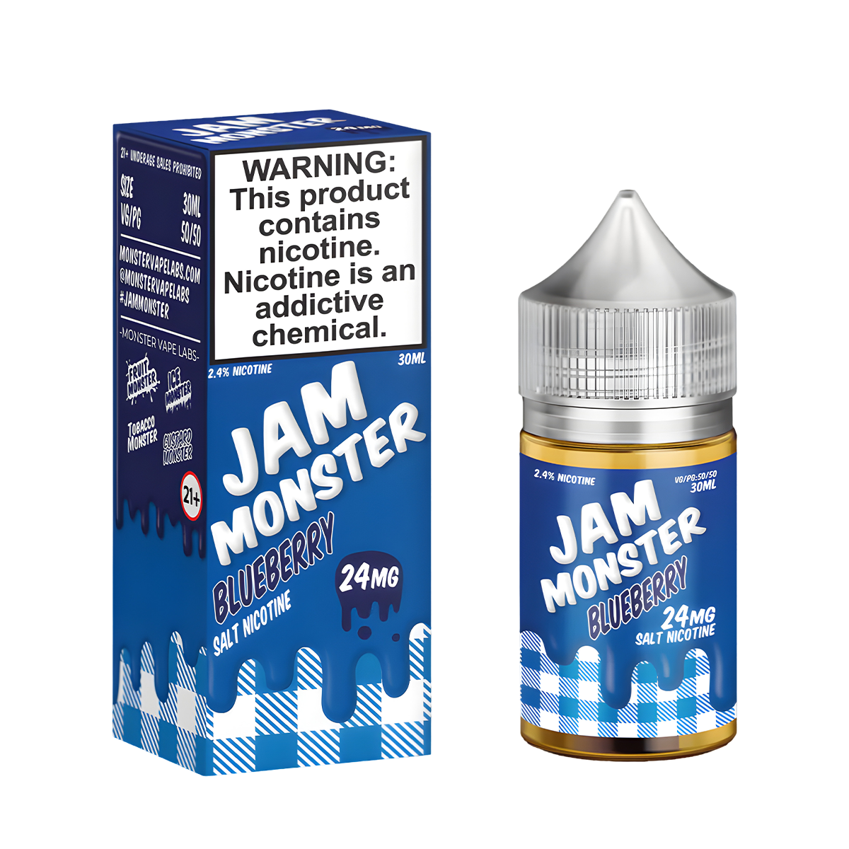 Jam Monster Salt Nicotine | 24 ~ 48 Mg Nic in 17 Flavors Jam Monster Salt Nicotine | 24 ~ 48 Mg Nic in 17 Flavors