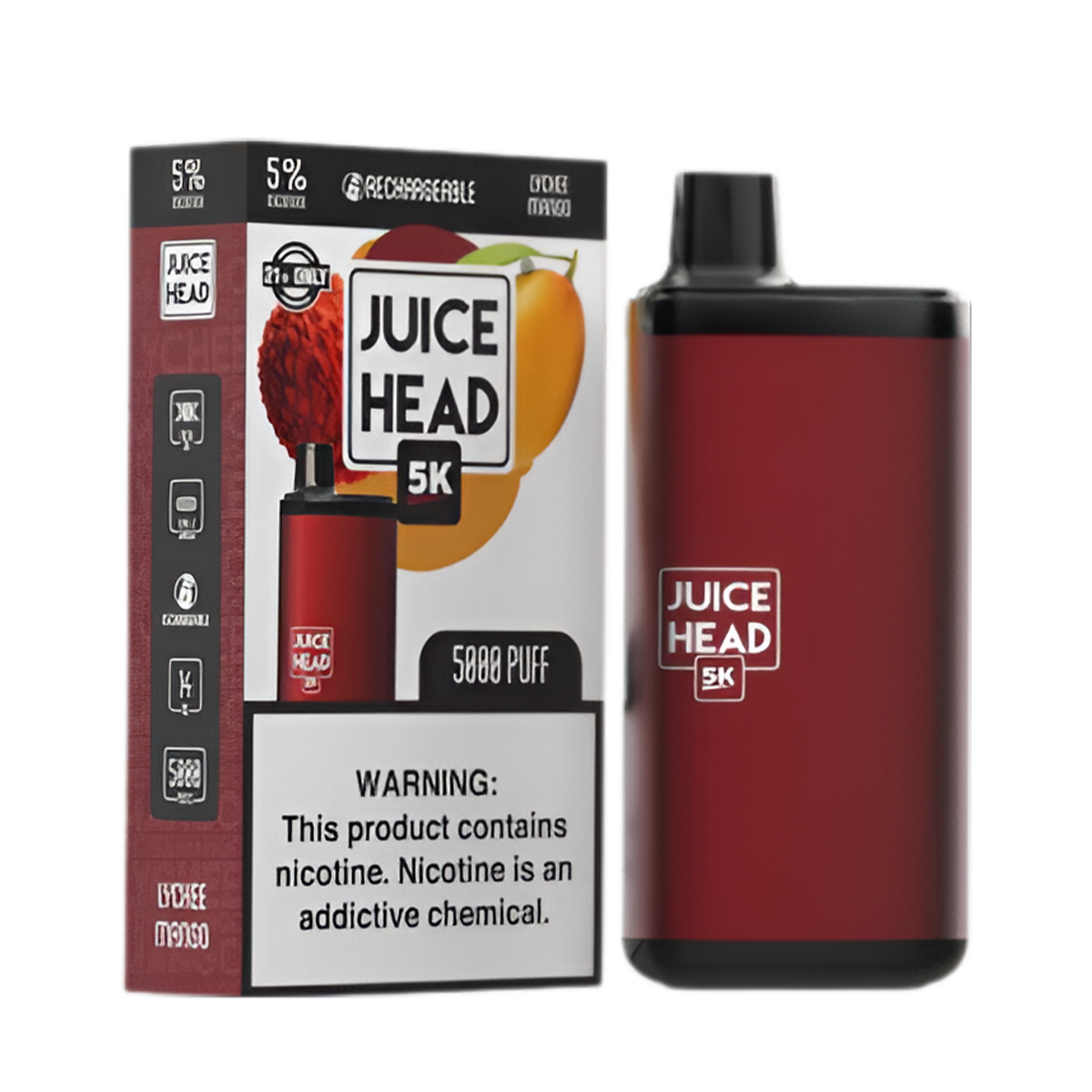 Juice Head 5K Disposable Vape 5 Nic in 9 Flavors