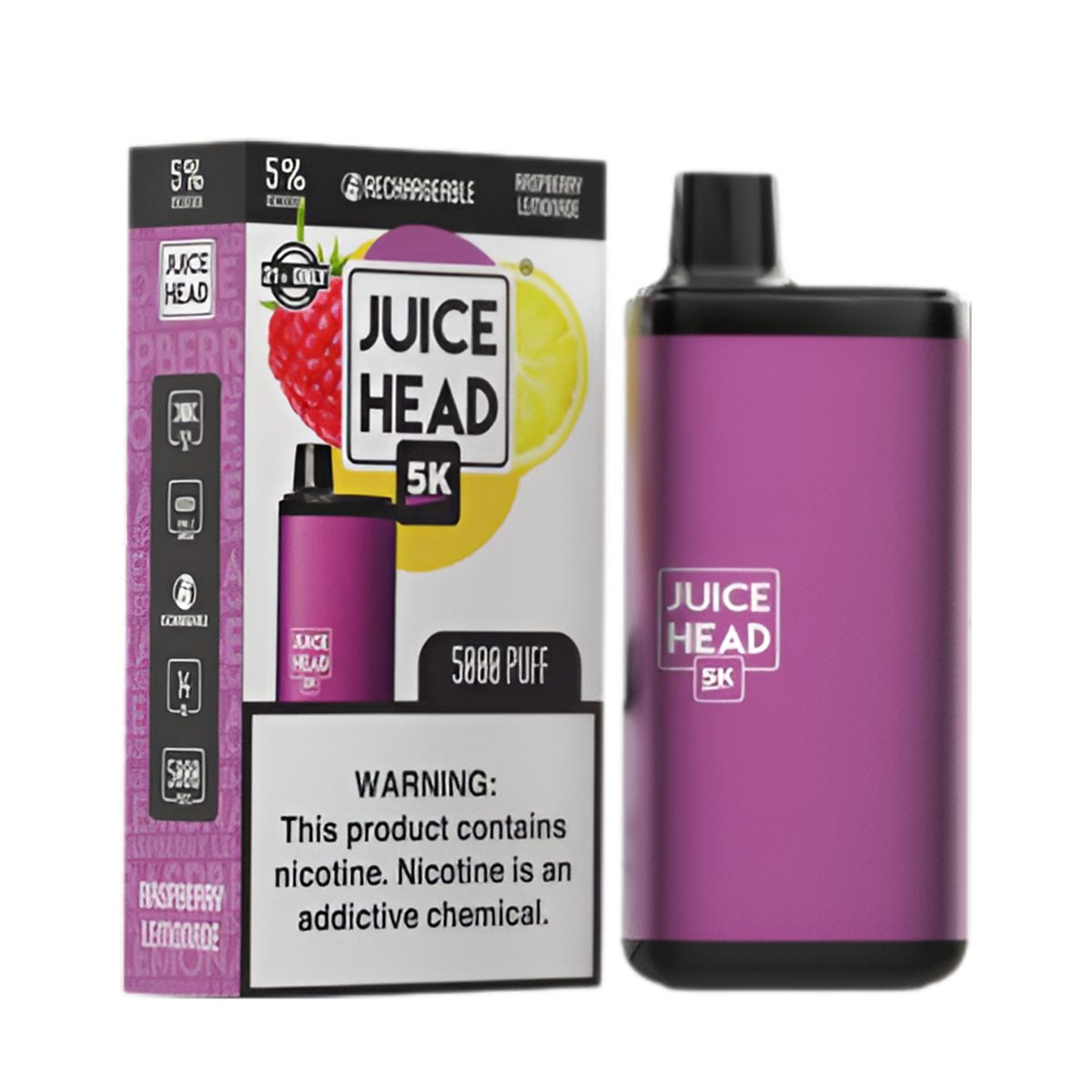 Juice Head 5K Disposable Vape | 5% Nic in 9 Flavors