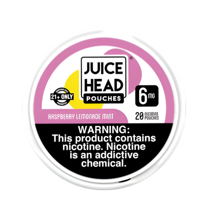 Juice Head Nicotine Pouches 6 Mg 20 Nicotine Punches Raspberry Lemonade Mint