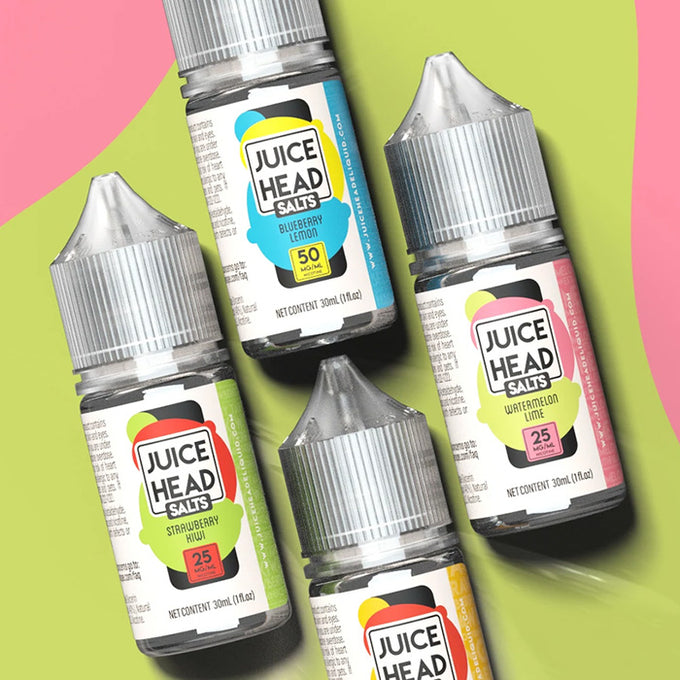 Juice Head Salt Nicotine Vape Juice | 25 ~ 50 Mg Nic in 6 Flavors Juice Head Salt Nicotine Vape Juice | 25 ~ 50 Mg Nic in 6 Flavors