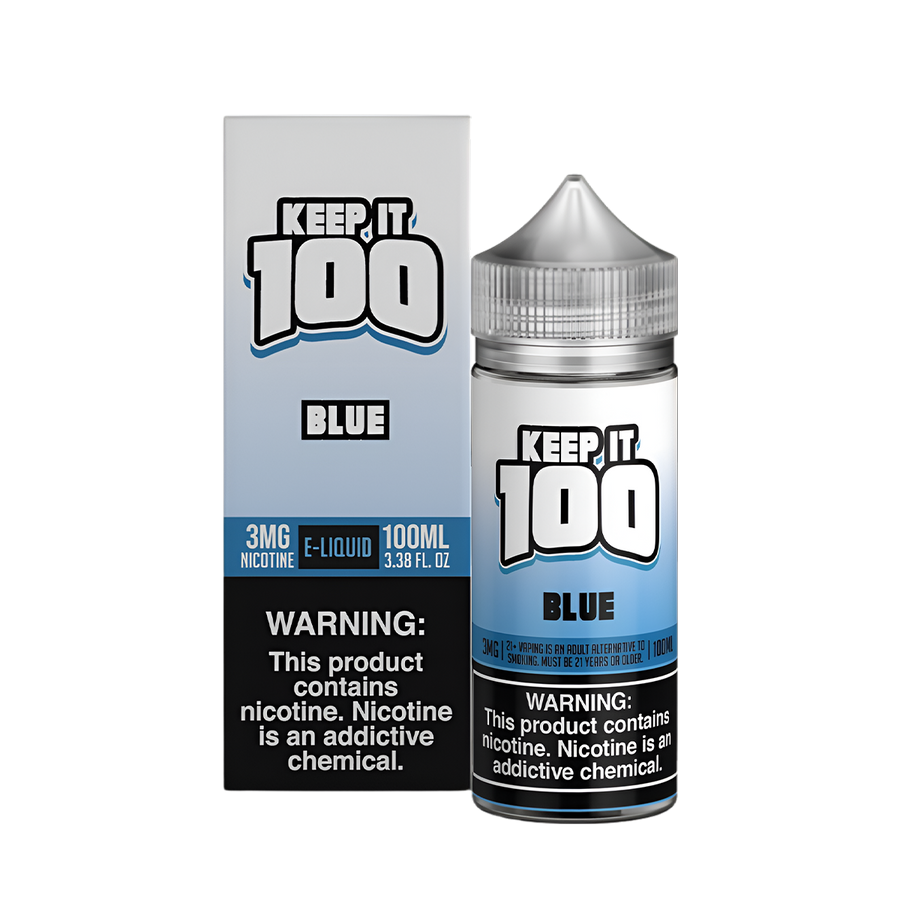 Keep it 100 Original Flavors Freebase Vape Juice 0 Mg Blue 
