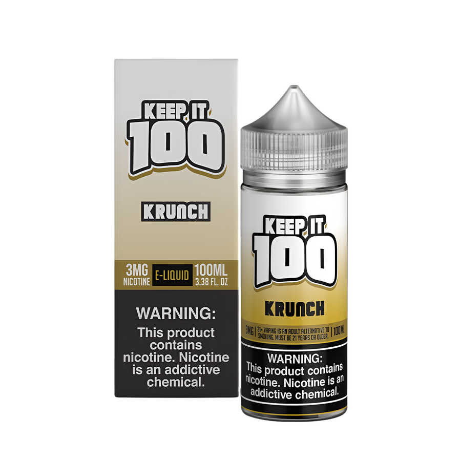 Keep it 100 Original Flavors Freebase Vape Juice 0 Mg Krunch 